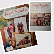 Love and Friendship Quilted Pillows<br>by Tricia Cribbs<br>6 sweet applique/embroidery patterns<br>