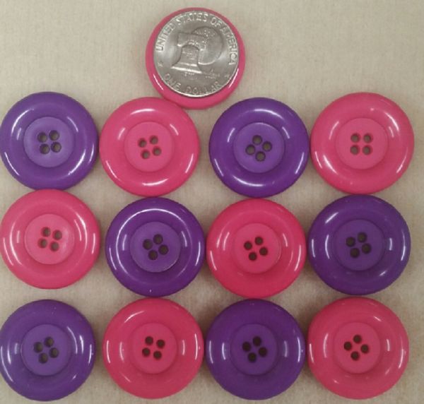 Dill Buttons<br>Made in Germany<br>Very nice quality<br>12 Fun Girly Buttons<br>Larger than a Silver Dollar<br>