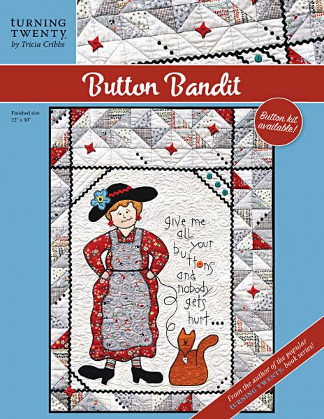 Button Bandit Pre-cut Kit<br>includes pattern - rickrack - buttons<br>