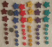 Dill Buttons<br>Made in Germany<br>Very nice quality<br>18 large stars<br>30 small stars<br>