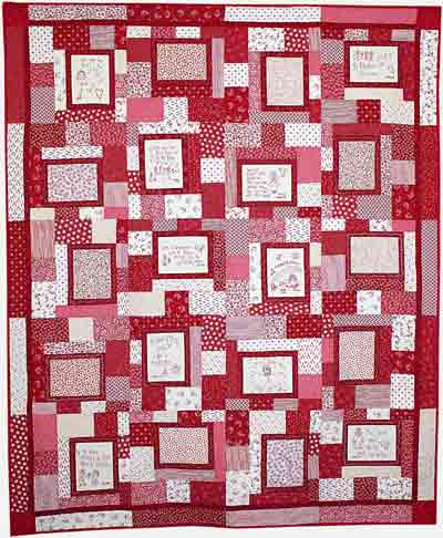 Redwork Quilt (stitcheries from Love Covers Machine Embroidery CD)